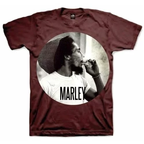 Bob Marley Košulja Unisex Smokin Circle L Smeđa