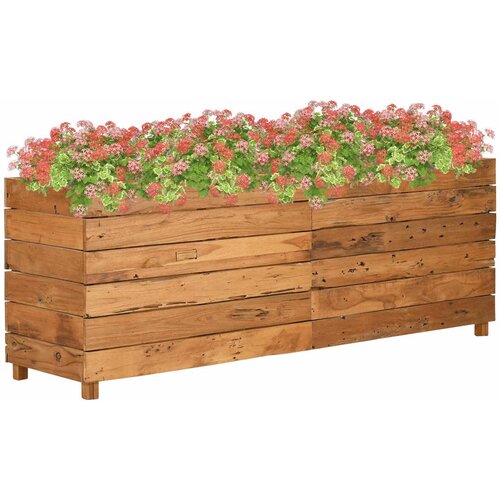 Furnova Visoka greda 150x40x55 cm reciklirana tikovina in jeklo, (21921609) Cene