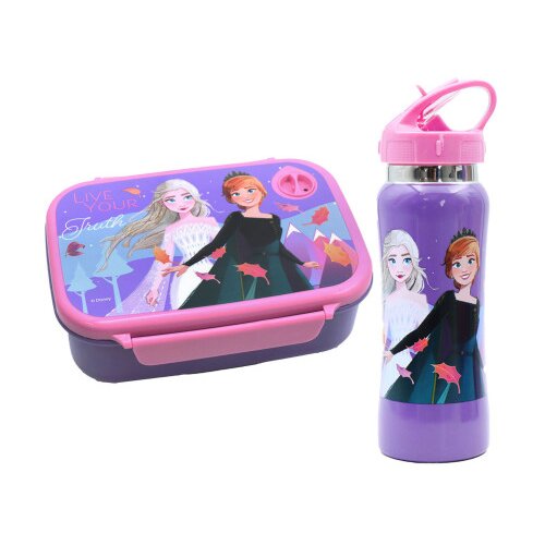 DIAKAKIS Kutija za užinu + inox boca za vodu set FROZEN 564406 Slike