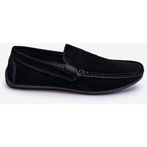 EVENTO PE1 Men's Classic Suede Loafers Black Felixo Cene