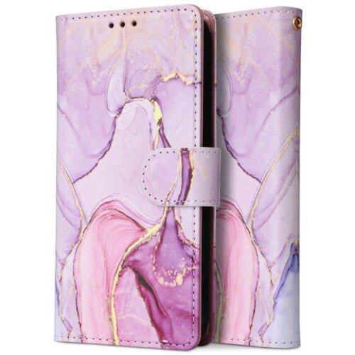 Onasi preklopna torbica Wallet denarnica Fancy Diary Marmor Samsung Galaxy A35 - vijola Slike