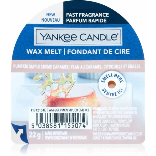 Yankee Candle Pumpkin Maple Crème Caramel vosek za aroma lučko Signature 22 g