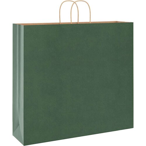  Papirnate vrečke 250 kosov z ročaji zelene barve 54x15x49 cm - - Zelena - 29.4 - 54 x 15 x 49 cm - 2025- Slike