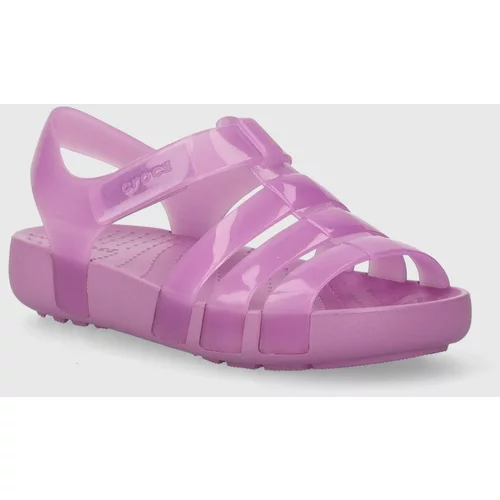 Crocs Otroški sandali ISABELLA JELLY SANDAL vijolična barva