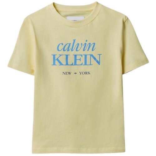 Calvin Klein Jeans Majice s kratkimi rokavi LVCKSJA07BZA0 Rumena Slike
