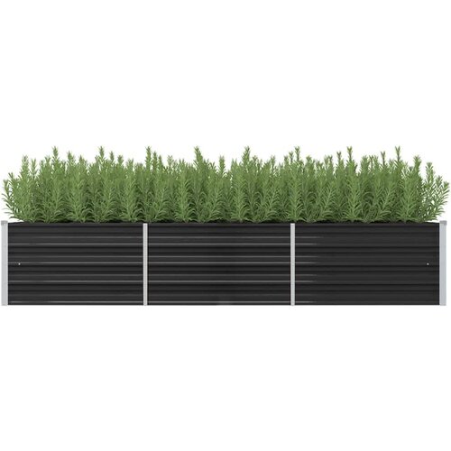 vidaXL Povišena vrtna gredica antracit 240x80x45 cm pocinčani čelik Cijene