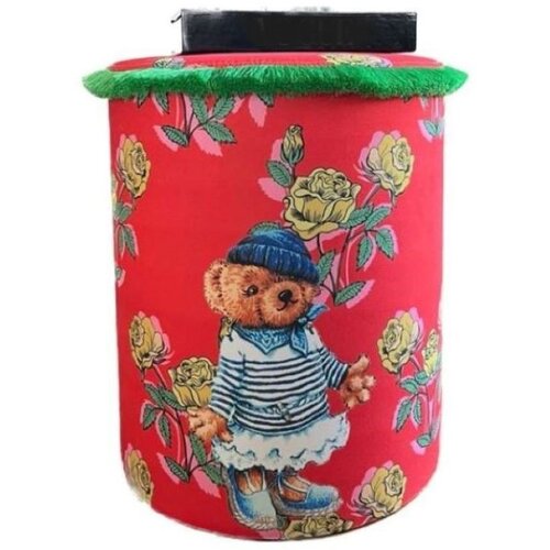 Woody Fashion jungle scar pouffe - girl multicolor pouffe Slike
