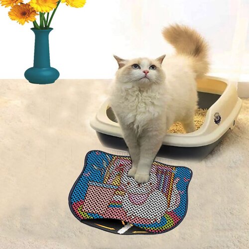 WALLXPERT Kdkafa0054 Multicolor Cat Litter Mat Cene