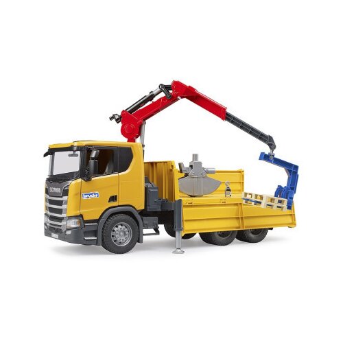 Knorr Bruder kamion Scania R kiper sa kranom 2palete ( 035518 ) Cene