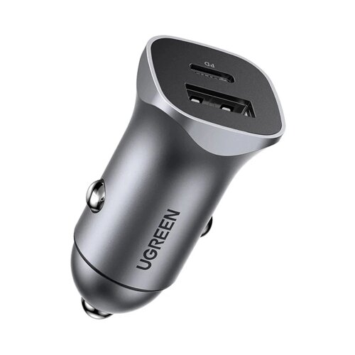 Ugreen CD130 Auto punjač Type C + Type A 24W PD Slike