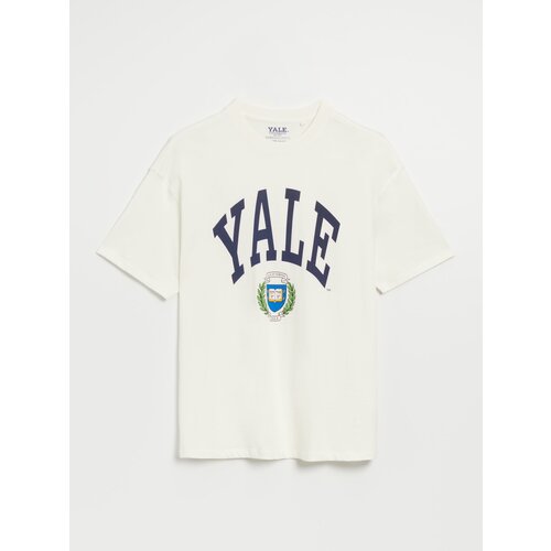 House - Loose fit majica kratkih rukava Yale - Bijela Cene