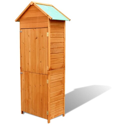 VidaXL Vrtna omara za shranjevanje 79x49x190 cm rjava Slike