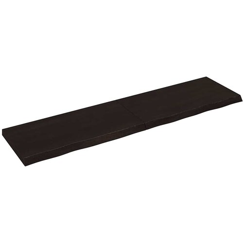 Stolna ploča tamnosmeđa 200x50x(2-6) cm obrađeni masivni hrast Cene