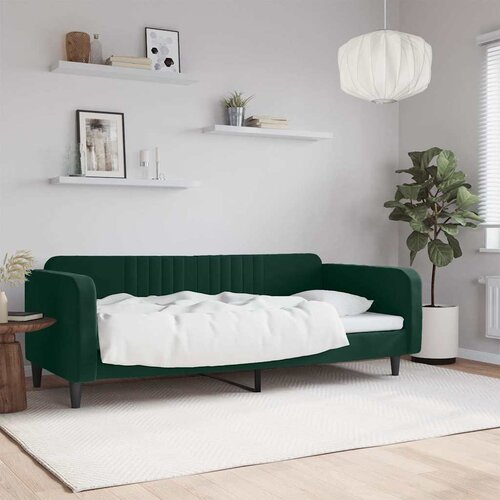  Dnevni krevet tamnozeleni 100 x 200 cm baršunasti Cene