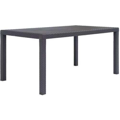 The Living Store vrtna miza iz plastike 150x90x72 cm izgled ratana rjava - vrtna miza, (21428868) Slike
