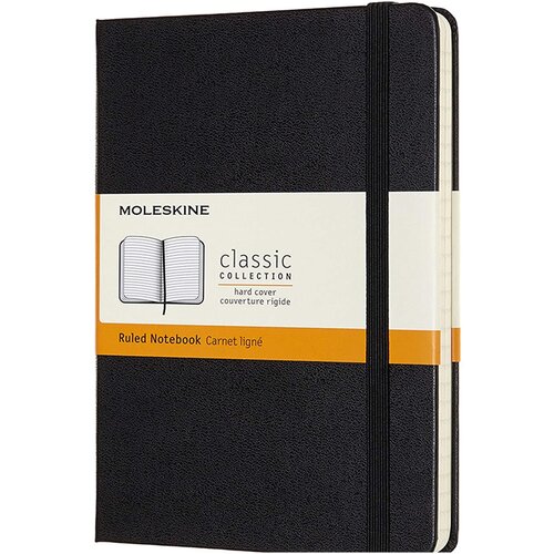 Moleskine Beležnica M trde platnice, črna - črtni Slike