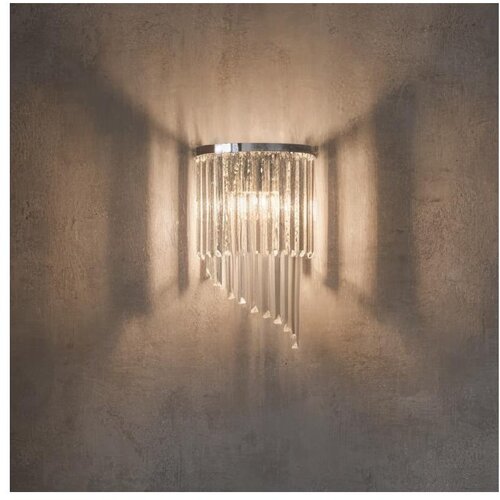 Ideal Lux kristalno zidno svetlo carlton 3xE14/40W/230V, sjajni hrom Cene