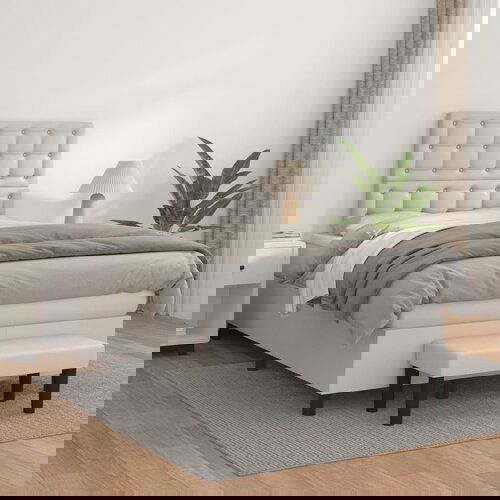 vidaXL Krevet s oprugama i madracem bijeli 120x200 cm od umjetne kože Cijene