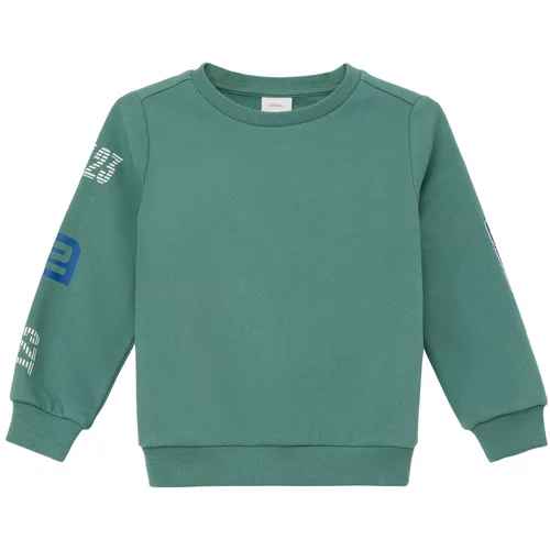 s.Oliver Sweater majica plava / smaragdno zelena / svijetlozelena / bijela