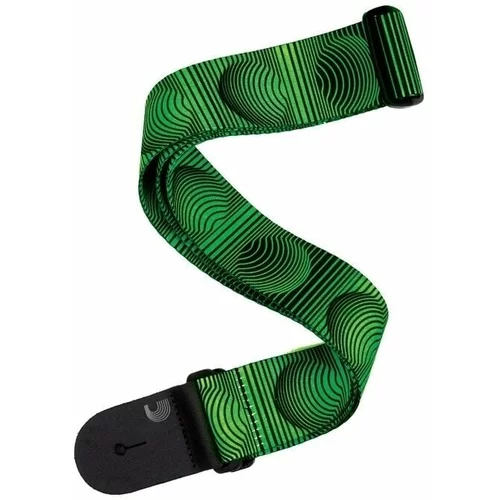 Daddario Polyester Guitar Strap Optical Art Green Orbs