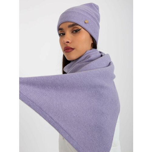 Fashion Hunters Purple winter set with hat and scarf Slike