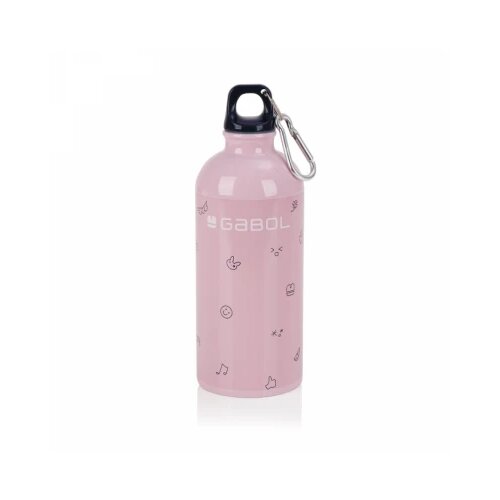  Aluminijumska boca za vodu 7x21 cm 600ml-0,12 kg Icon Gabol nežno roze Slike