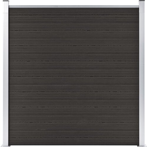 vidaXL ograjni panel wpc 180x186 cm črn Cene