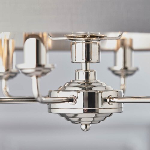  Endon 94373 - Luster na lancu HIGHCLERE 6xE14/40W/230V siva/sjajni hrom Slike