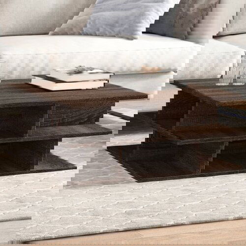 vidaXL Klubska mizica rjavi hrast 70x70x29 cm inženirski les Cene