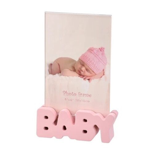 Takk Woody, ram za fotografije, drvo, roze, Baby, 10x15cm Slike