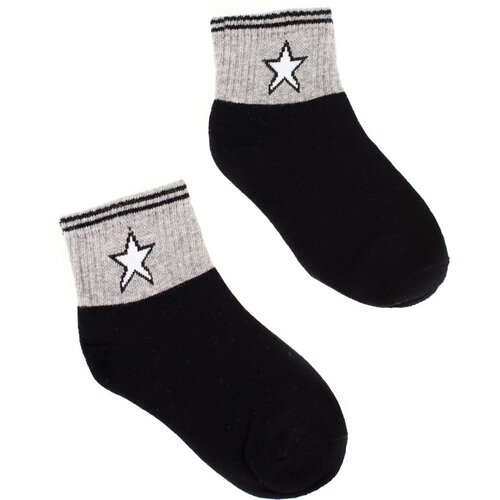 SHELOVET Children's socks black with a star Slike