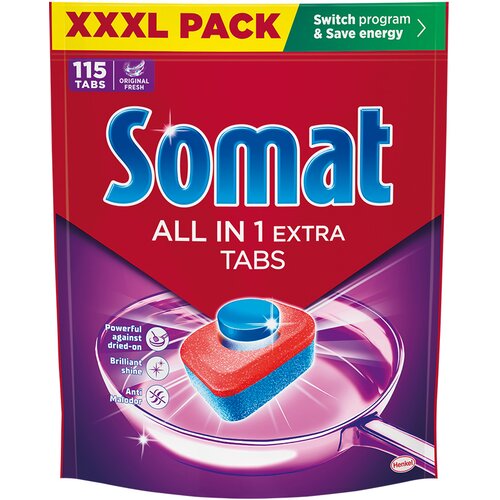 Somat All in 1 Extra tablete za ma&amp;scaron;insko pranje posuđa 115kom Slike