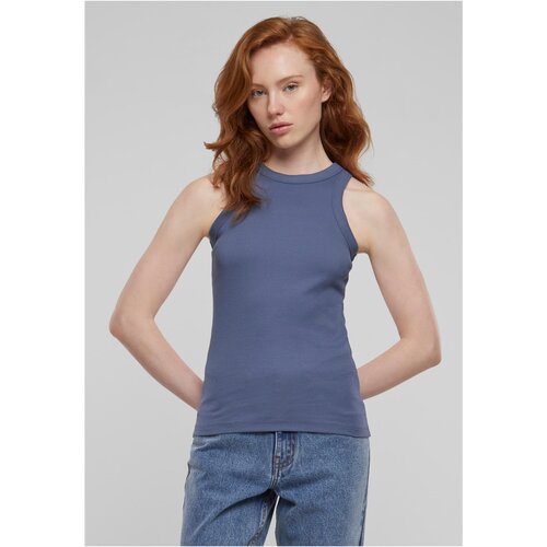 UC Ladies Women&amp;#039;s Racer Back Rib Tank Top - Blue Slike