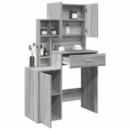 vidaXL Toaletni stolić s ormarićem boja hrasta sonome 80x35x132 cm Cijene