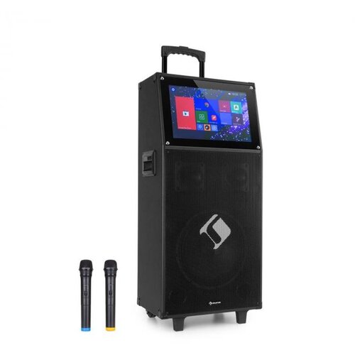 Auna KTV sistem za karaoke, 15,4'' diplay na dotik, 2 UHF Mikrofona, WiFi, BT, USB, SD, HDMI, voziček Cene