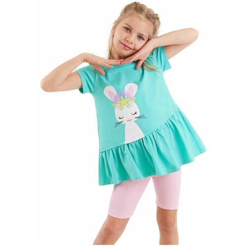 Denokids Sea Bunny Girls T-shirt Leggings Suit Slike