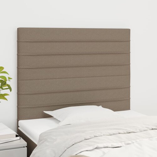 vidaXL Posteljno vzglavje 2 kosa taupe 100x5x78/88 cm blago Cene
