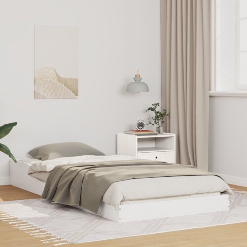 VidaXL Krevetna konstrukcija Bijela 80 x 220 cm Masivna borovina Slike