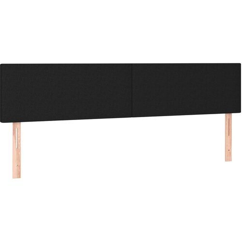 Maison Chic Posteljno vzglavje - Vzglavna omarica 2 kosa črn 90x5x78/88 cm blago, (22077128) Slike