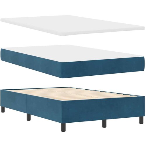 Box spring krevet Tamno plava 120 x 190 cm Bar&amp;scaron;un - Tamno plava 120 x 190 cm Dizajn dijamantskih blokova Slike