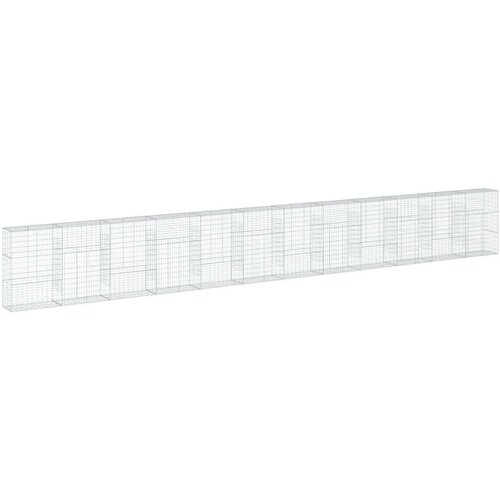 VidaXL Gabionska ko&amp;scaron;ara s poklopcem 1200x50x150 cm pocinčano željezo Slike