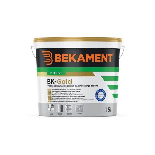 Bekament bk-gold 5/1 akrilna disperzija za unutrašnje zidove Slike