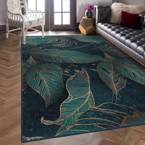 Mila Home modrozelen pralen tekač 80x200 cm midnight jungle &amp;ndash; Slike