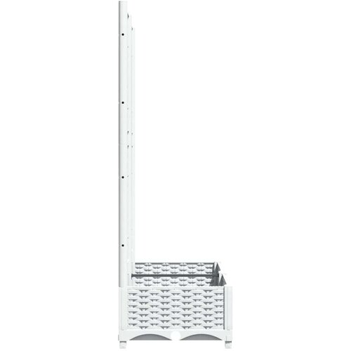 VidaXL Vrtna sadilica s re&amp;scaron;etkom bijela 80 x 40 x 121 5 cm PP Slike