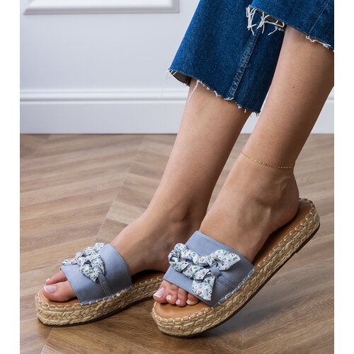 D/CEO Blue espadrille flip-flops with a bow Kartis Cene