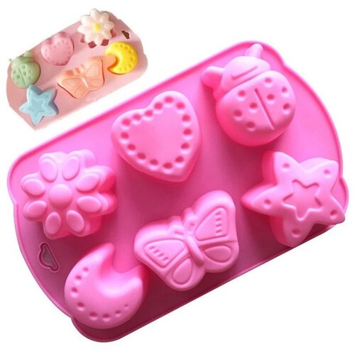 Dardanar Silikonski pekač/mafine, za mafine, torte, pudinge in želeje - pentagram pekač, kakovosten silikonski pekač za torte (roza rdeč), (21198977) Cene