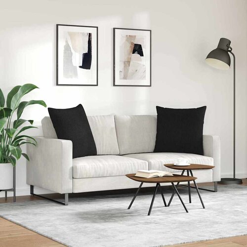  Jastučići za sofu 2 pcs Crna 60 x 60 cm tkanina Slike