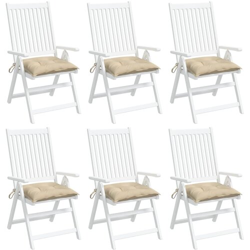 VidaXL Jastuci za palete 6 kom bež 50 x 50 x 7 cm od tkanine Oxford Slike