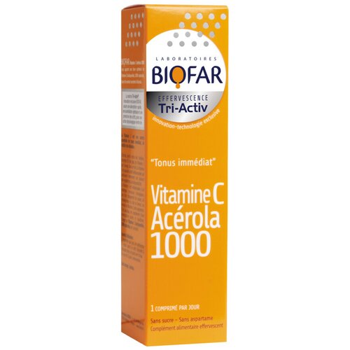 Biofar vitamin c 1000 Acerola15 šumećih tableta Slike