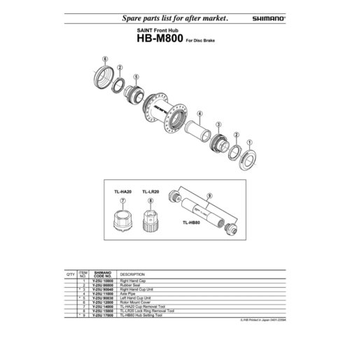 Alat Shimano Tl-Lr20 Hb-M800 Zaključni Prsten Removal Tool, Za Montažu Matice (Sm-Rt80) Slike